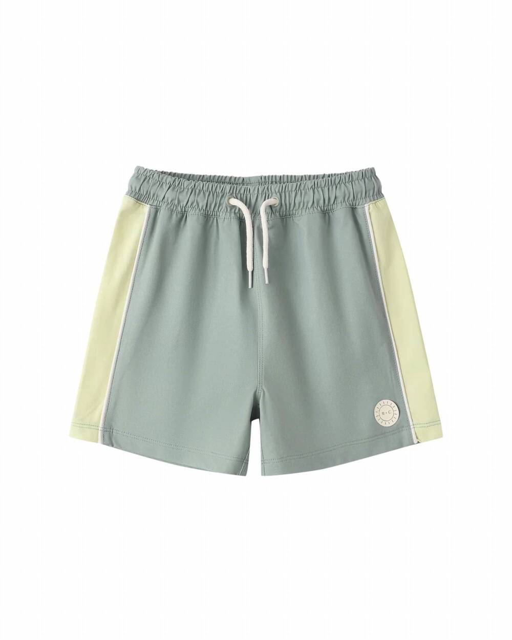 NEW RYLEE + CRU kid's paneled board short in sea green